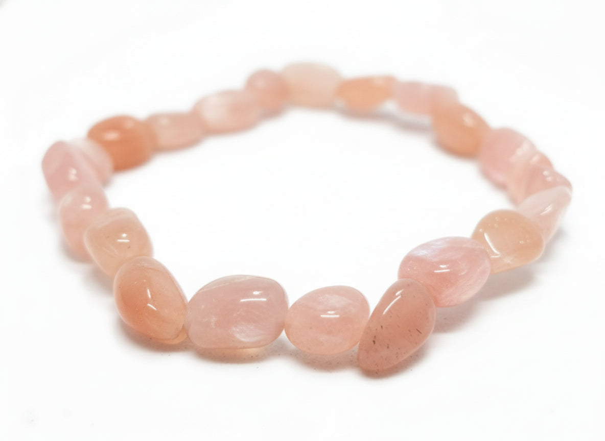 Bracelet PIERRE DE LUNE ROSE Qualité A - ESOTERYS