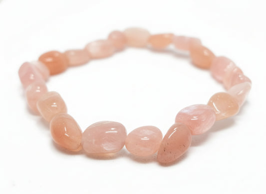 Bracelet PIERRE DE LUNE ROSE Qualité A - ESOTERYS