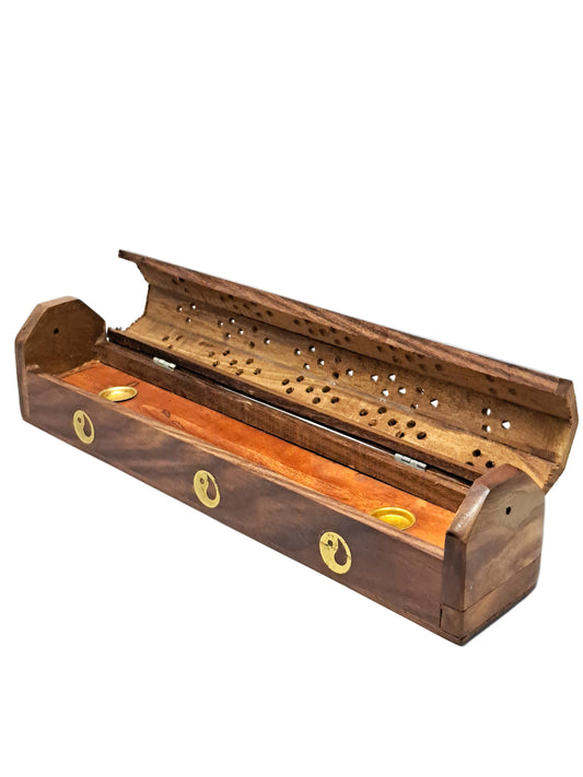 PORTE ENCENS COFFRET BOIS YIN YANG - ESOTERYS