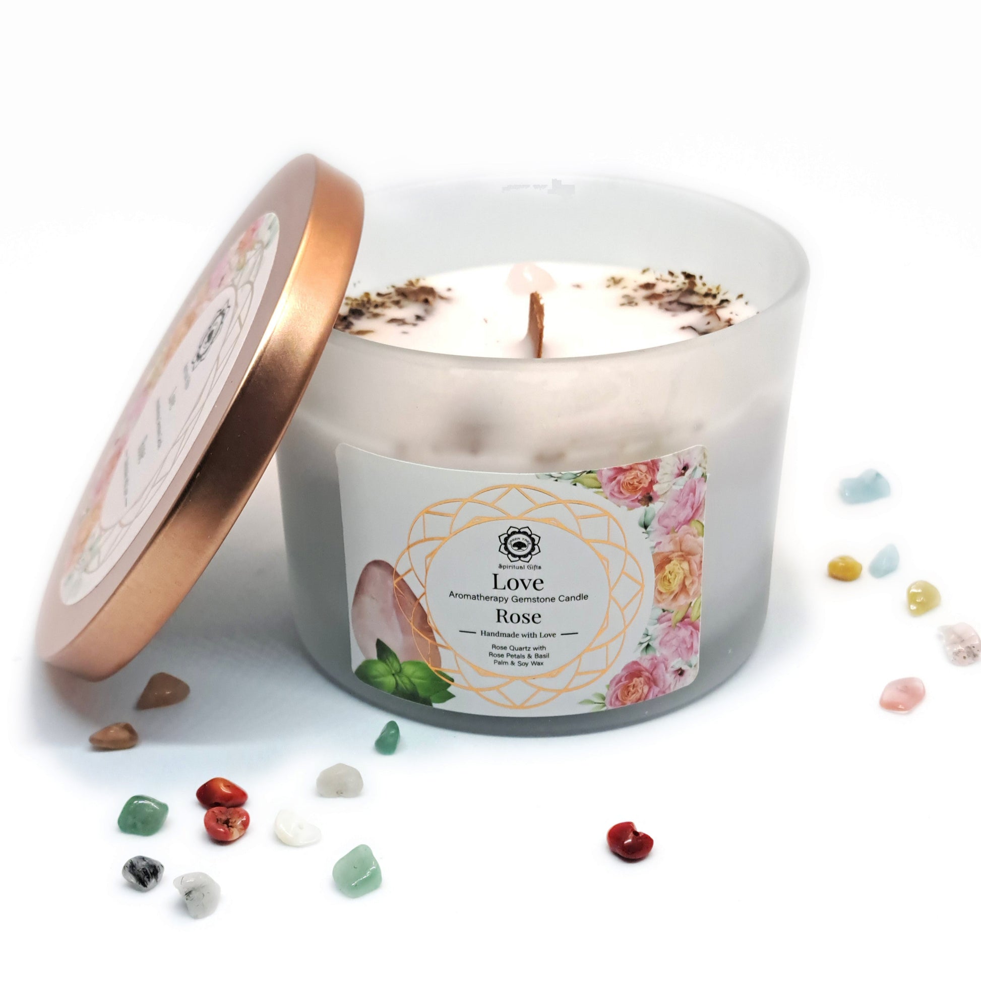 BOUGIE ROSE & QUARTZ ROSE - AMOUR - ESOTERYS