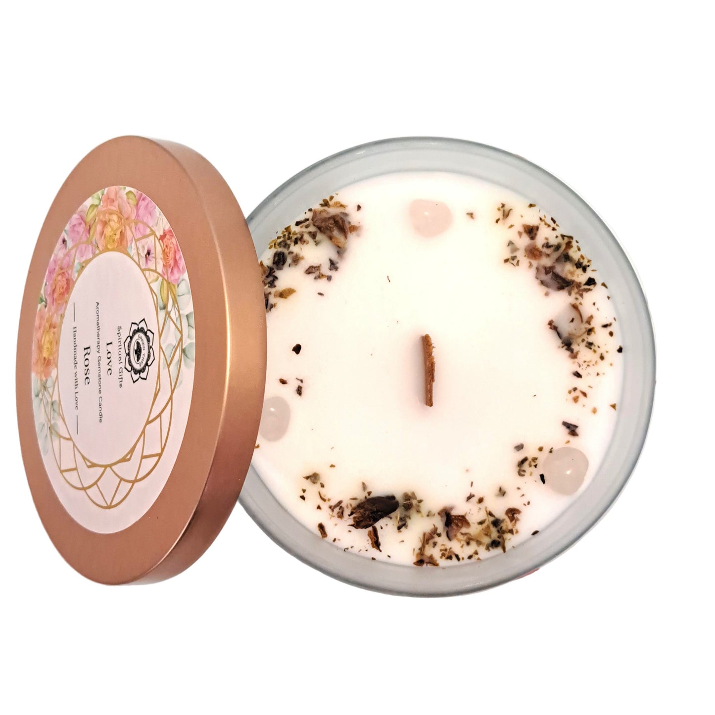 BOUGIE ROSE & QUARTZ ROSE - AMOUR - ESOTERYS