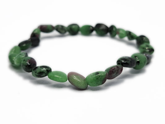 Bracelet RUBIS ZOISITE Qualité A TANZANIE - ESOTERYS