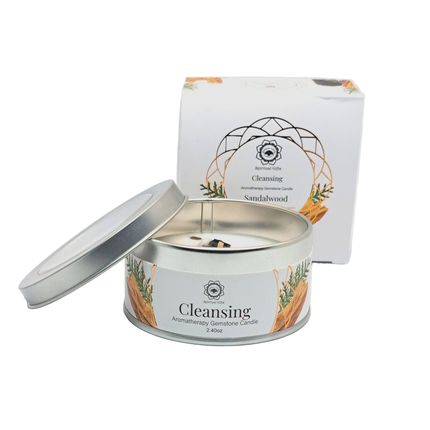 BOUGIE SANTAL & TOURMALINE NOIRE - NETTOYAGE - ESOTERYS