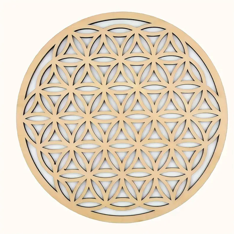 Plateau rechargement pierres - Fleur de Vie – 20 cm