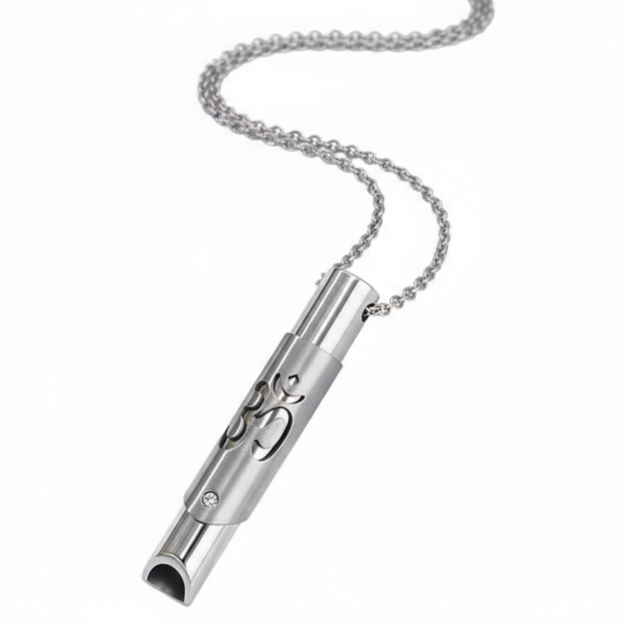 Collier Apaisant “OM” Argenté – Respiration Consciente & Méditation