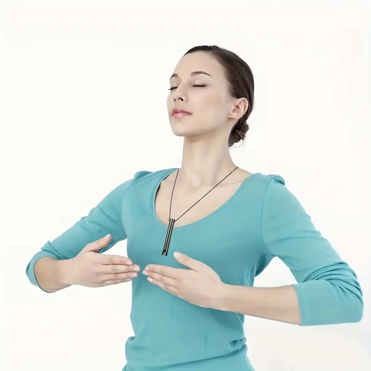 Collier Apaisant Argent– Réducteur d’Anxiété & Outil de Respiration Consciente -Yoga
