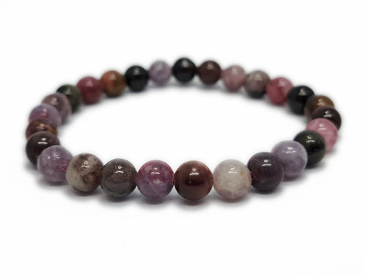 Bracelet TOURMALINE MULTICOLORE Qualité A+ (8mm) - ESOTERYS