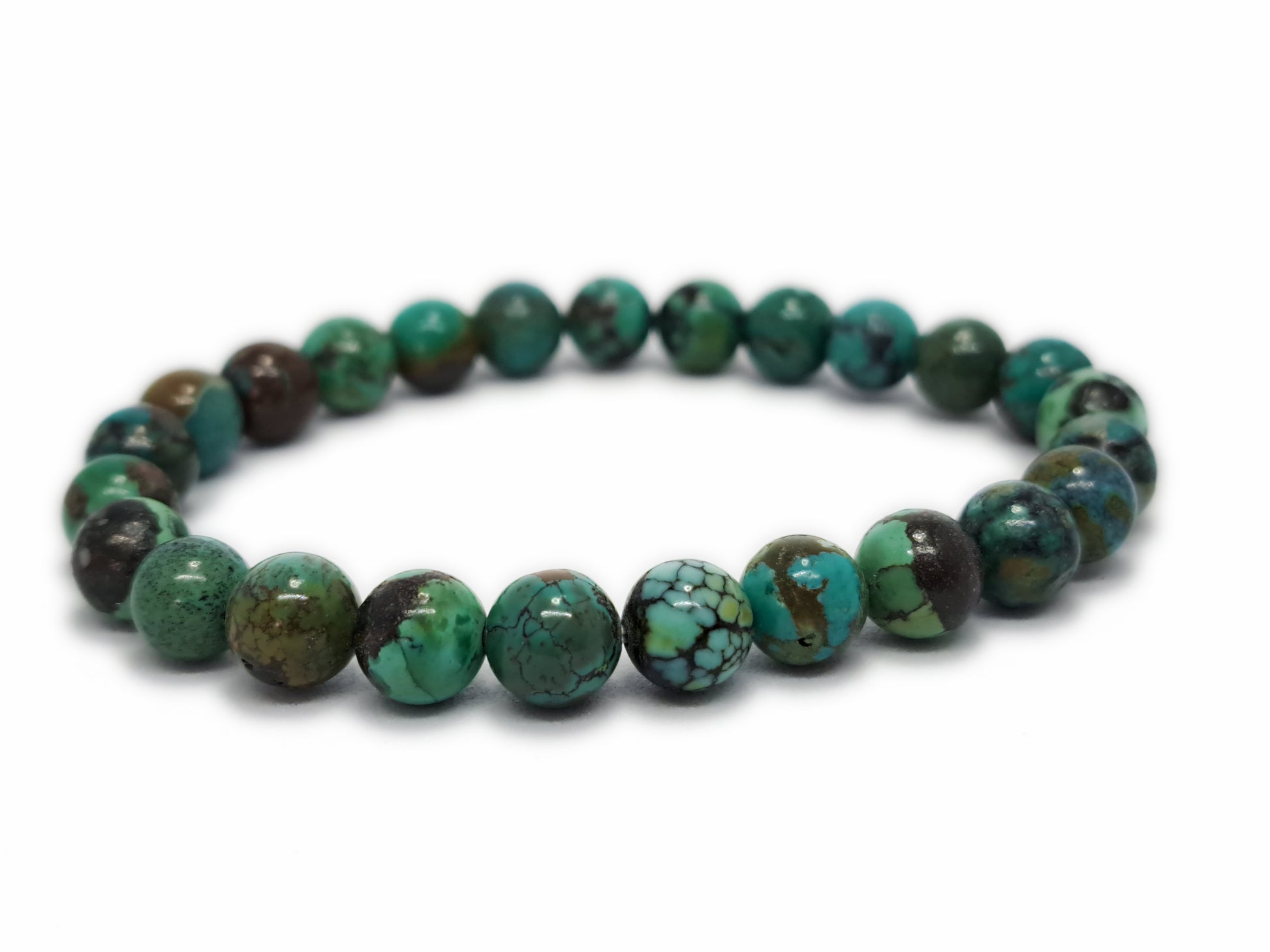 Bracelet TURQUOISE SUR MATRIX Qualité A+ (8-9mm) - ESOTERYS