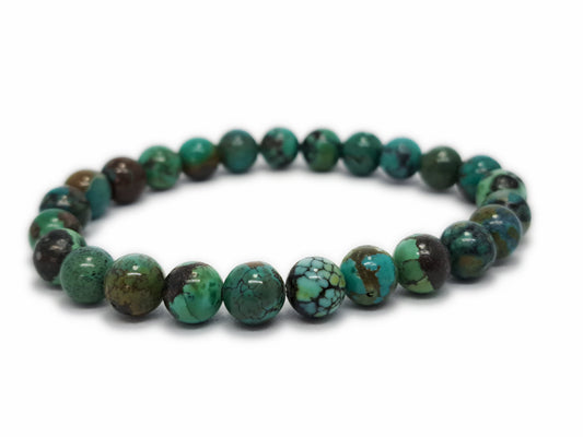 Bracelet TURQUOISE SUR MATRIX Qualité A+ (8-9mm) - ESOTERYS