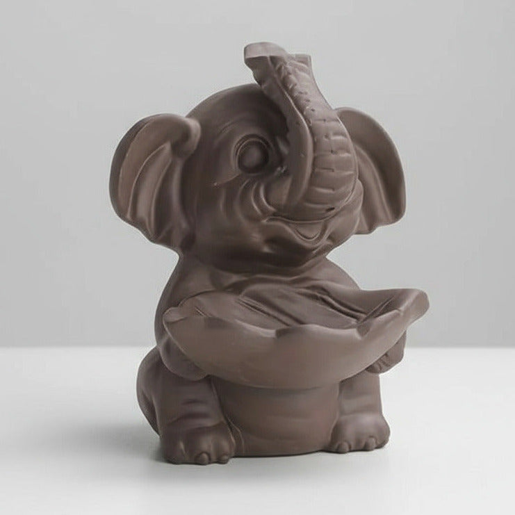 Brûleur d’Encens à Reflux – Éléphant Porte-Bonheur