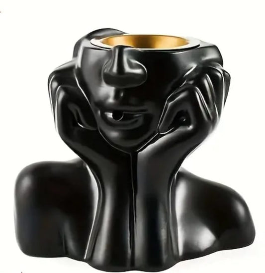 Fontaine d’Encens Rétrograde – Sculpture Visage Contemplatif