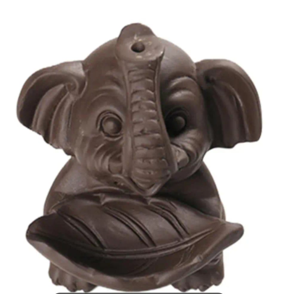 Brûleur d’Encens à Reflux – Éléphant Porte-Bonheur