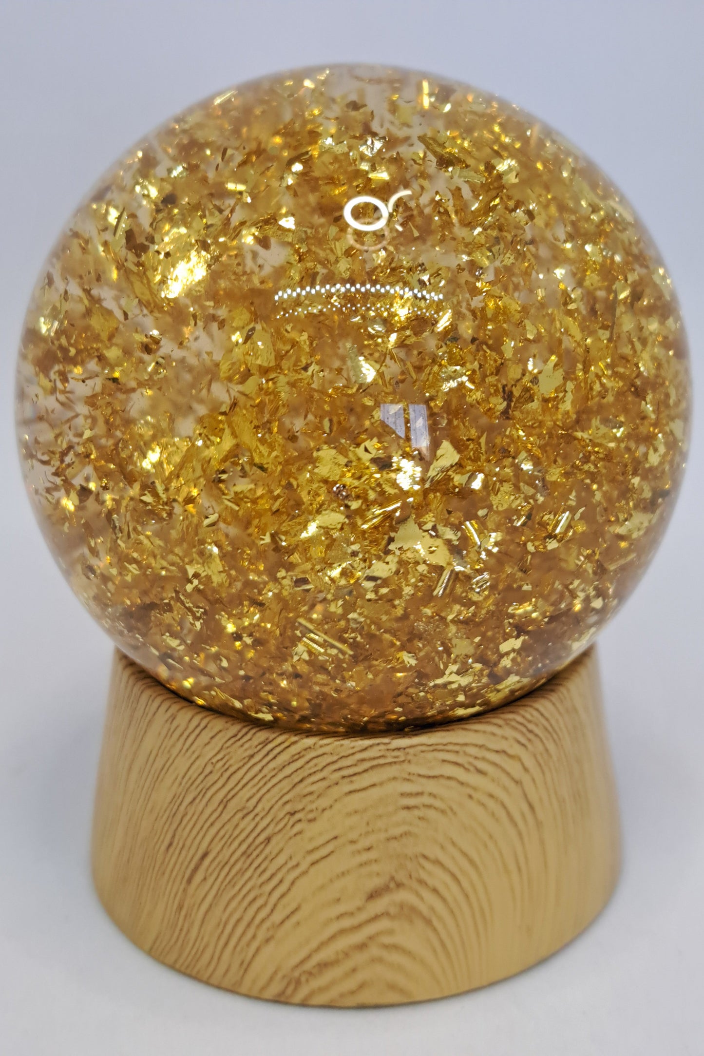 BOULE DÉCORATIVE BIEN-ÊTRE-FEUILLES D'OR FLOTTANTES