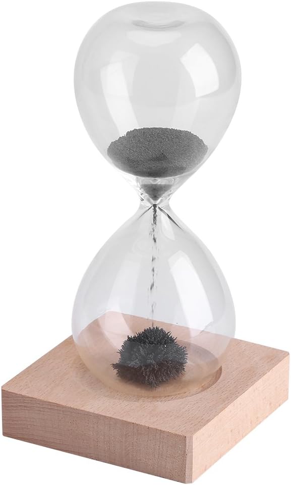 SABLIER MAGNÉTIQUE SUR SOCLE EN BOIS