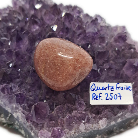 Quartz Fraise – Réf. 2507 - Amour, douceur & harmonie émotionnelle.