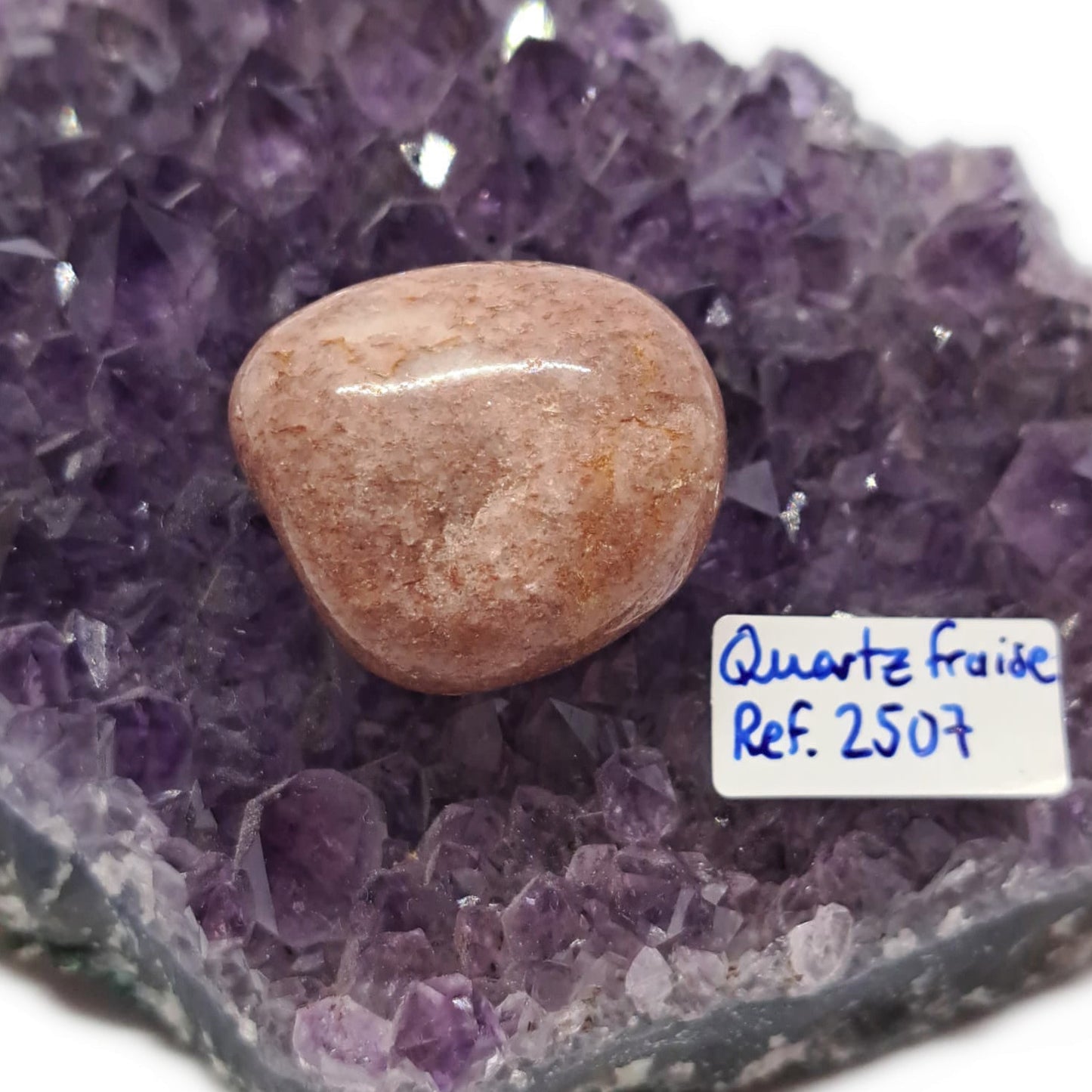 Quartz Fraise – Réf. 2507 - Amour, douceur & harmonie émotionnelle.