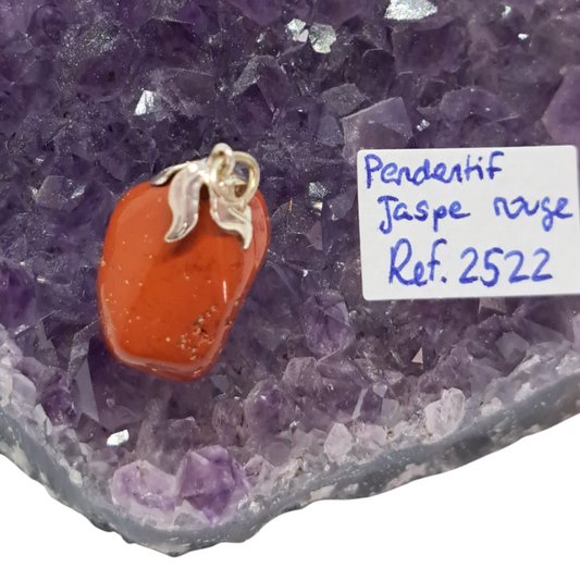 Pendentif Jaspe rouge– Réf. 2522 - Énergie & Stabilité
