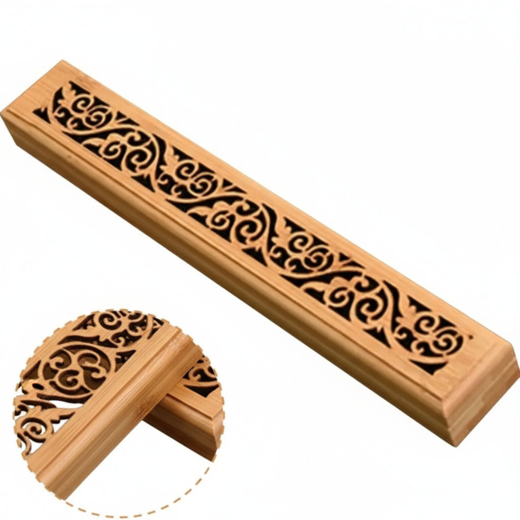 Porte-Encens en Bambou Sculpté