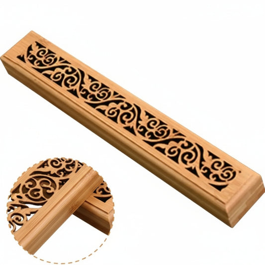 Porte-Encens en Bambou Sculpté