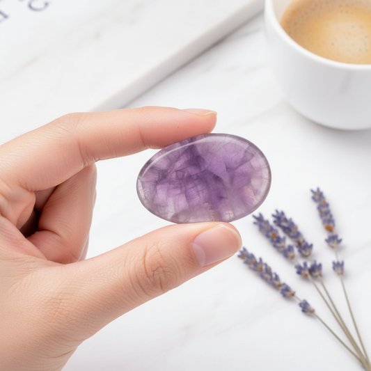 Galet anti-stress "Worry Stone”-Sodalite- qualité A - ESOTERYS