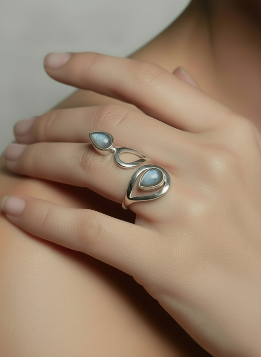 Bague Argent 925-Labradorite AA