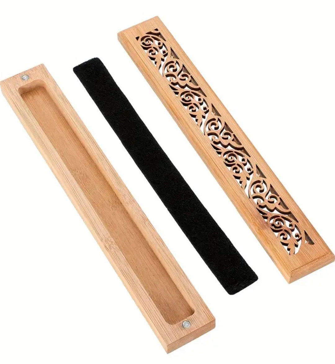 Porte-Encens en Bambou Sculpté