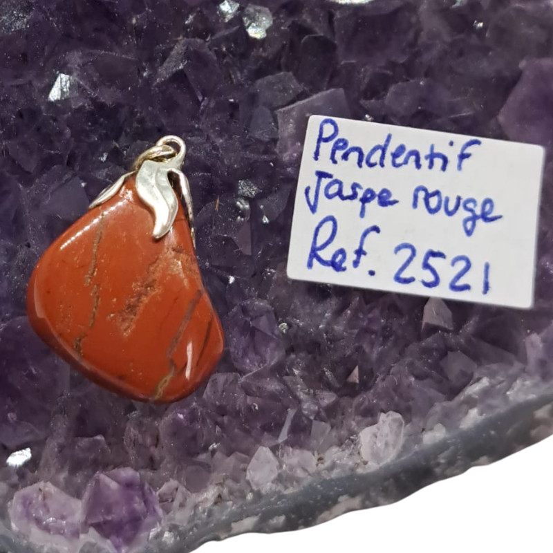 Pendentif Jaspe rouge– Réf. 2521 - Énergie & Stabilité