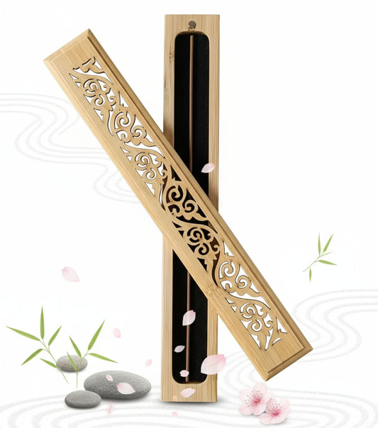 Porte-Encens en Bambou Sculpté