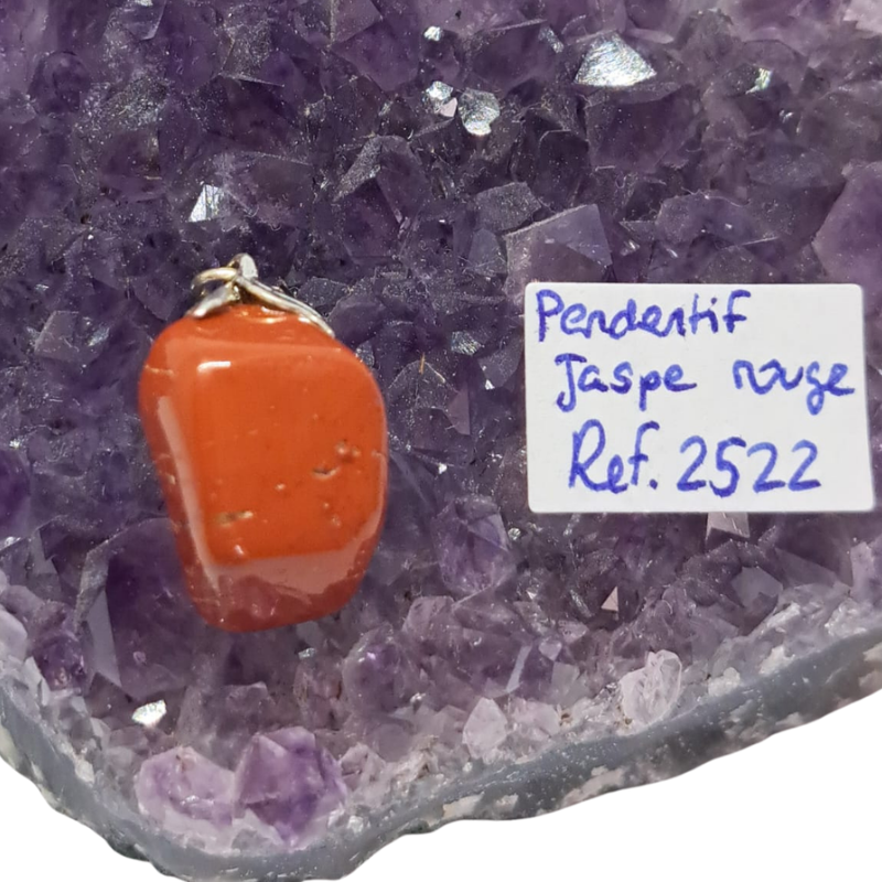 Pendentif Jaspe rouge– Réf. 2522 - Énergie & Stabilité