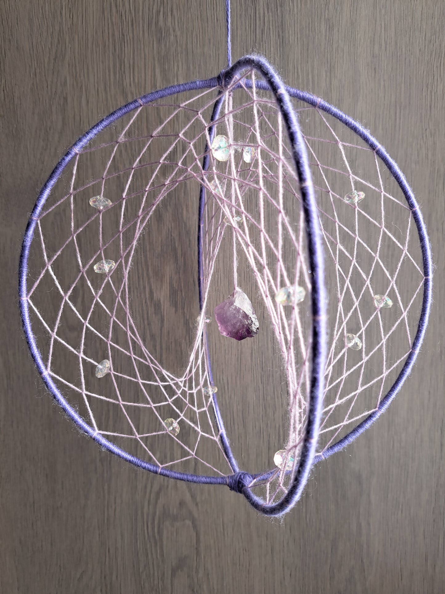 Attrape-rêves " Douceur émotionnelle " Améthyste - 100% artisanal. Création unique