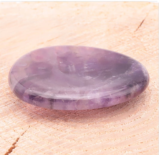 Galet anti-stress-"worry stone"-Améthyste Brésil- qualité A