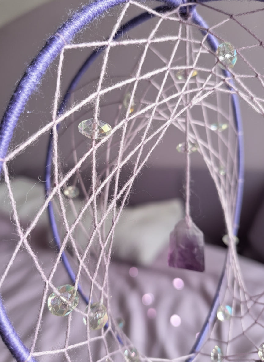 Attrape-rêves " Douceur émotionnelle " Améthyste - 100% artisanal. Création unique