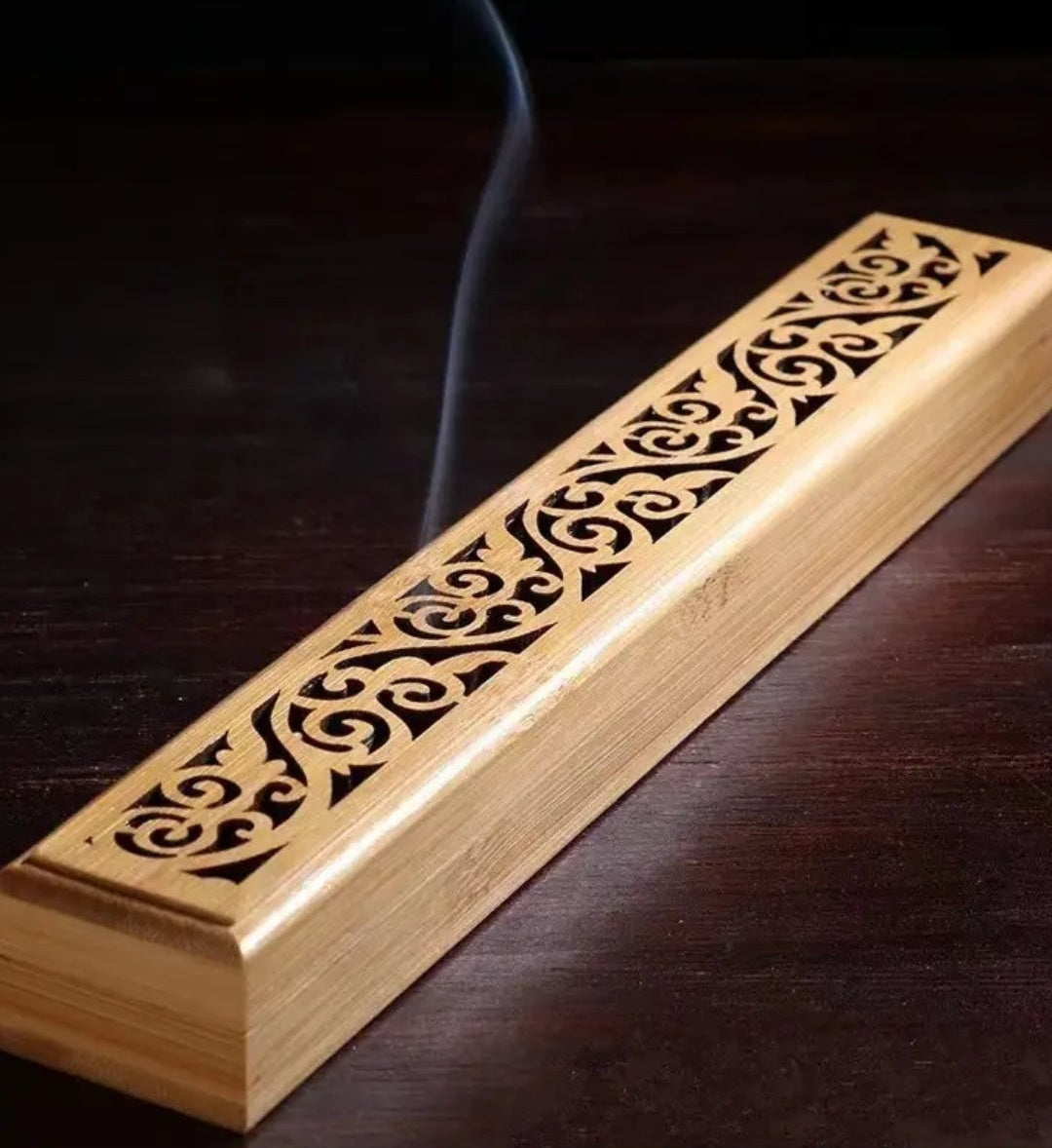 Porte-Encens en Bambou Sculpté