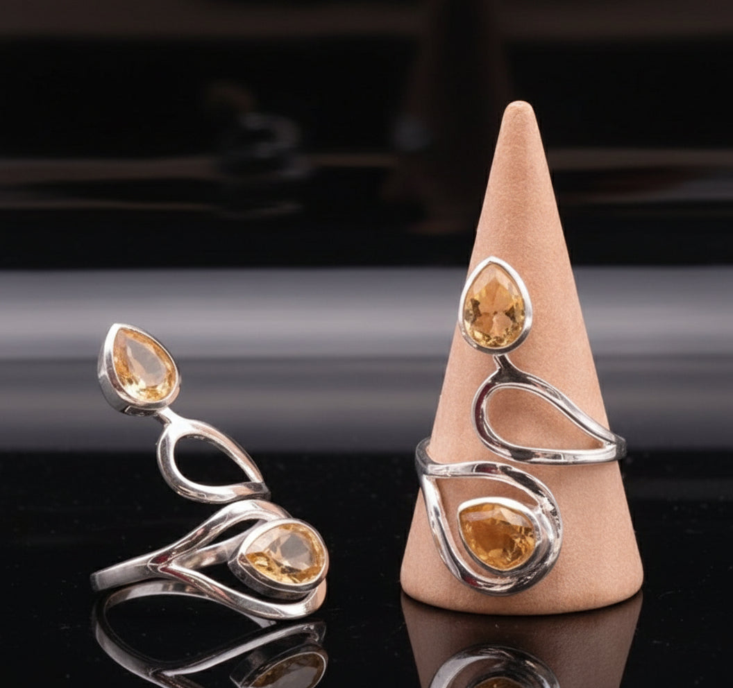 Bague Argent 925-Citrine AAA - ESOTERYS
