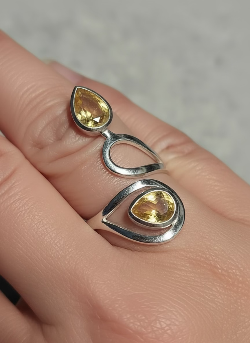 Bague Argent 925-Citrine AAA - ESOTERYS